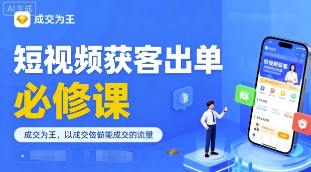 短视频获客出单必修课,成交为王,以成交为导向,直接做能成交的流量