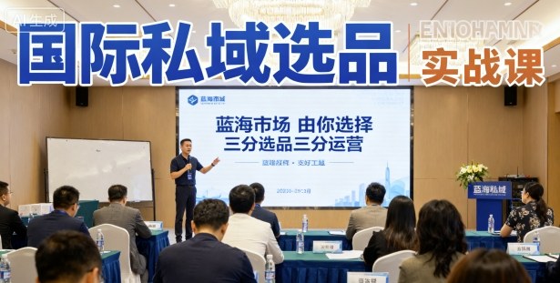 国际私域选品实战课,蓝海市场由你选择,七分选品三分运营