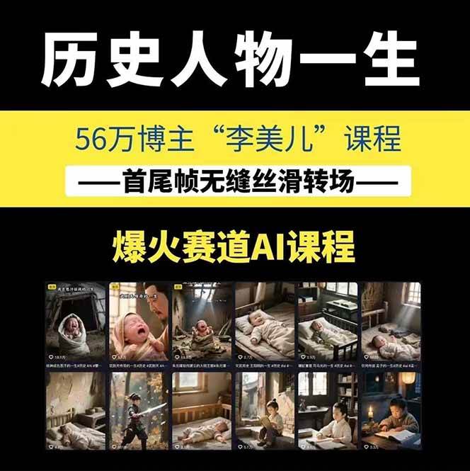 图片[1]-AI历史人物短视频创作，含IP打造、首尾帧无缝转场、智能体视频制作等核心教学内容-云泽轻创网
