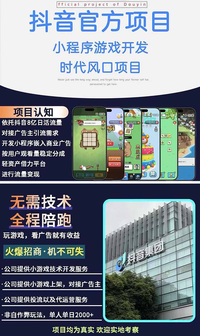 图片[1]-2025最热抖音官方项目 Ai时代风口项目小程序游戏开发 实测单个游戏日收…-云泽轻创网