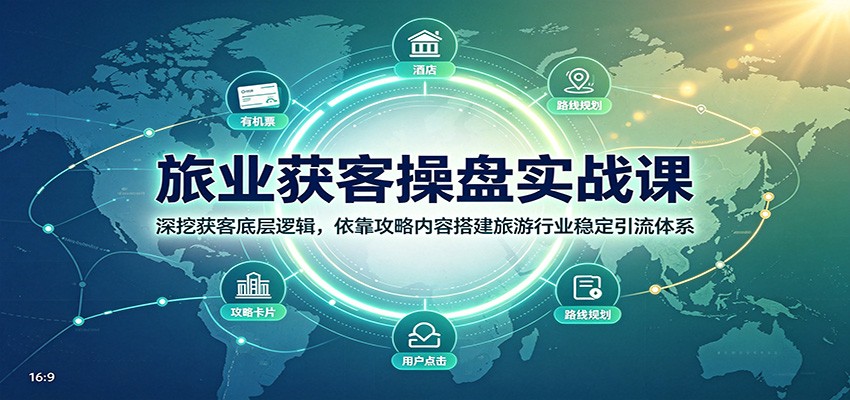 旅业获客操盘实战课：深挖获客底层逻辑，依靠攻略内容搭建旅游行业稳定引流体系-云泽轻创网
