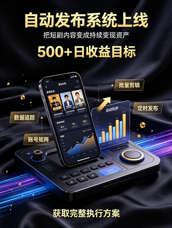 还在找靠谱线上副业?快手短剧项目,全程自动发布内容,不用熬夜做视频,轻松日入500+【揭秘】-云泽轻创网