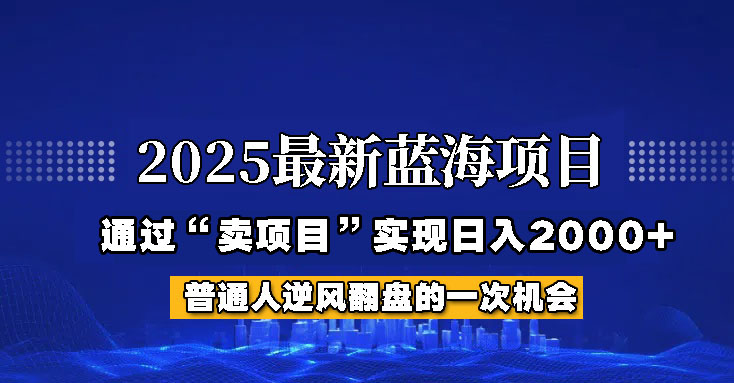 2025年蓝海项目，如何通过“网创项目”日入2000+-云泽轻创网