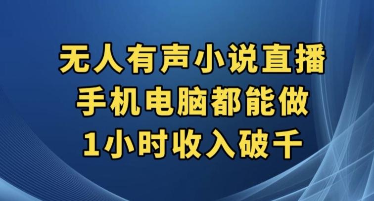抖音无人有声小说直播，手机电脑都能做，1小时收入破千【揭秘】-云泽轻创网