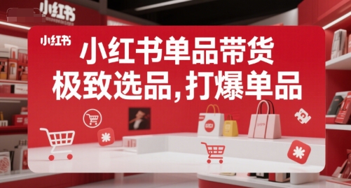 小红书单品带货，极致选品，打爆单品-云泽轻创网