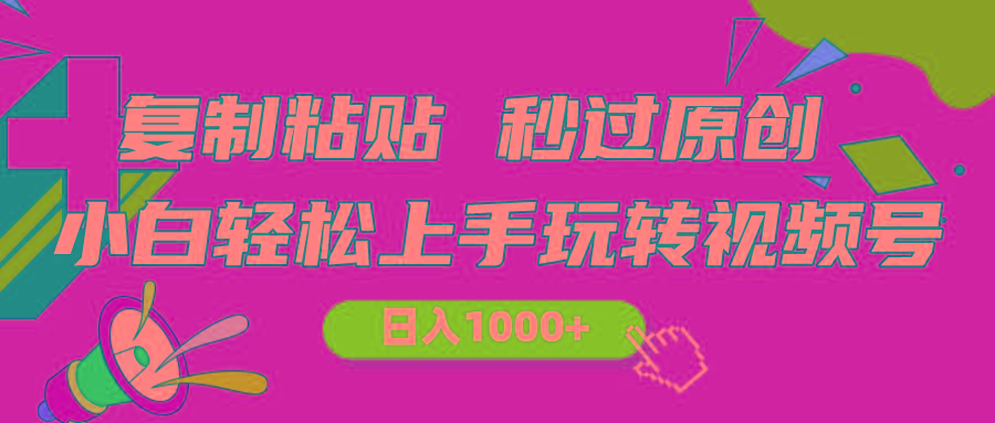 视频号新玩法 小白可上手 日入1000+-云泽轻创网