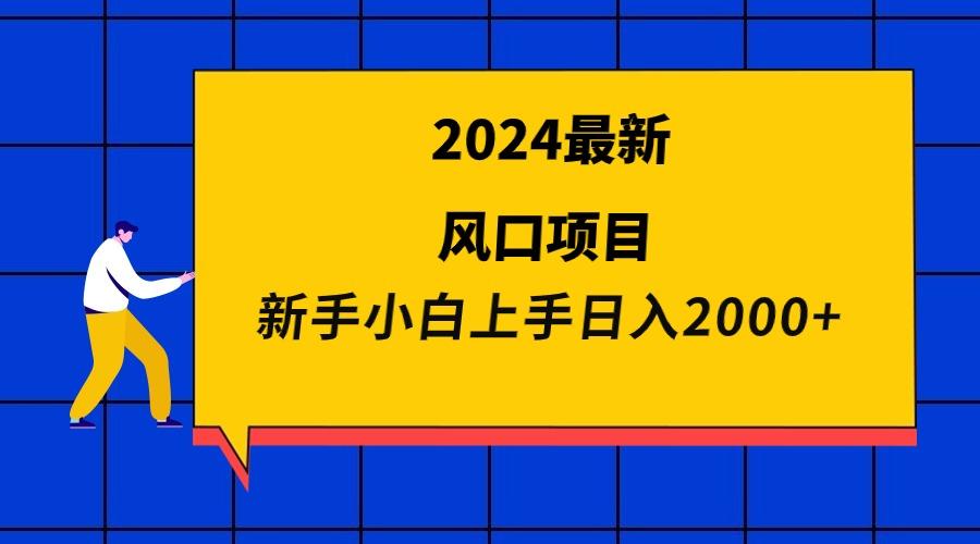 (9483期)2024最新风口项目 新手小白日入2000+-云泽轻创网