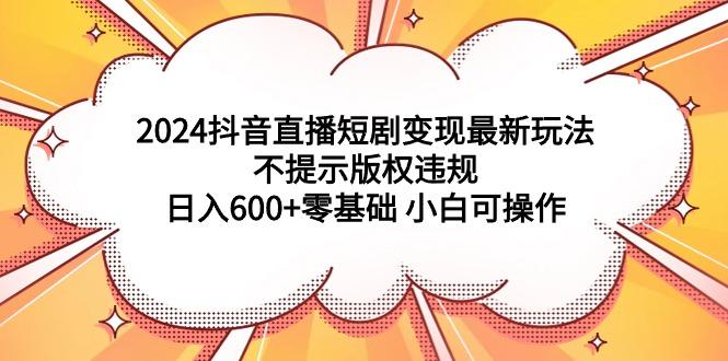 (9305期)2024抖音直播短剧变现最新玩法，不提示版权违规 日入600+零基础 小白可操作-云泽轻创网