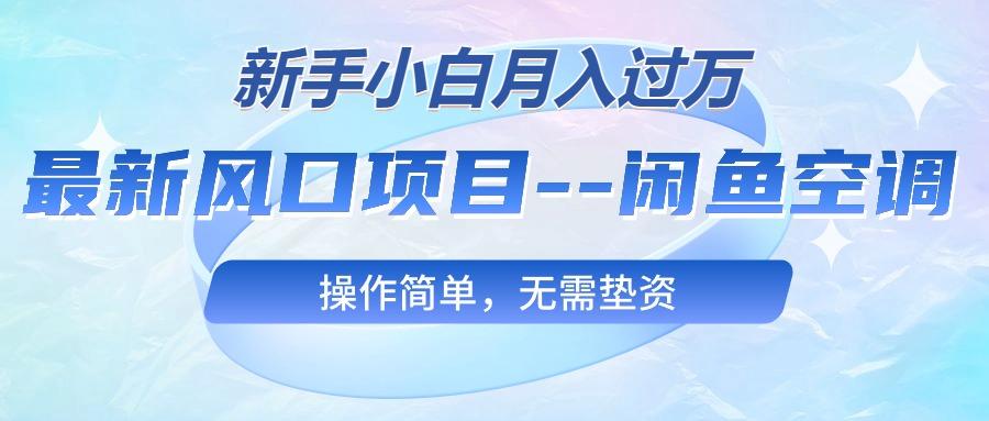 最新风口项目---闲鱼空调，新手小白月入过万，操作简单，无需垫资-云泽轻创网
