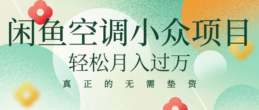 闲鱼卖空调小众项目 轻松月入过万 真正的无需垫资金-云泽轻创网
