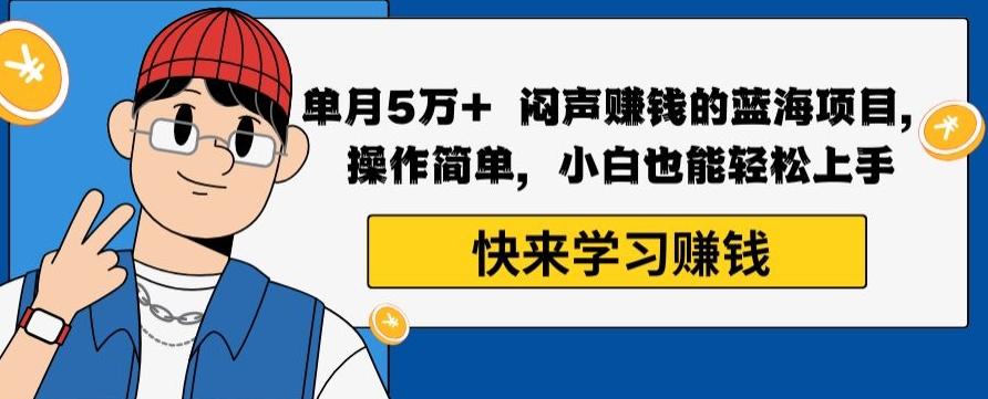 单月5万+闷声赚钱的蓝海项目，操作简单，小白也能轻松上手-云泽轻创网