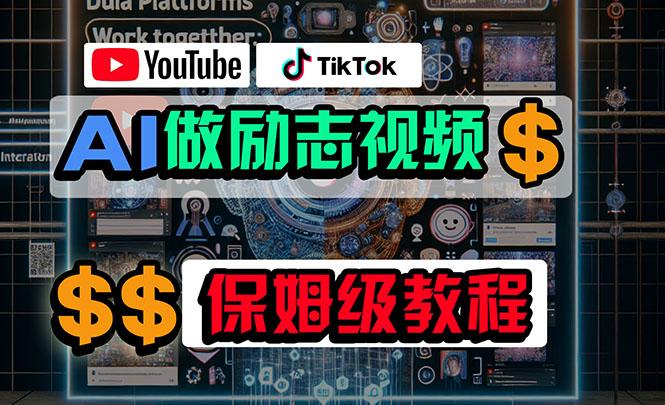 利用AI制作励志视频，在YouTube和TikTok赚钱，小白可做(附工具-云泽轻创网