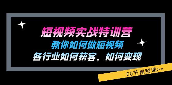 短视频实战特训营：教你如何做短视频，各行业如何获客，如何变现 (60节)-云泽轻创网
