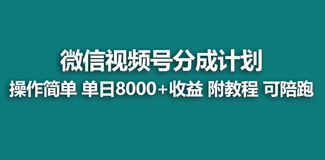 【蓝海项目】视频号分成计划最新玩法，单天收益8000+，附玩法教程，24年…-云泽轻创网