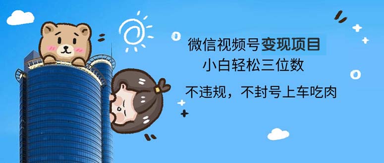 2024最新微信视频号变现项目，小白轻松月入四位数-云泽轻创网