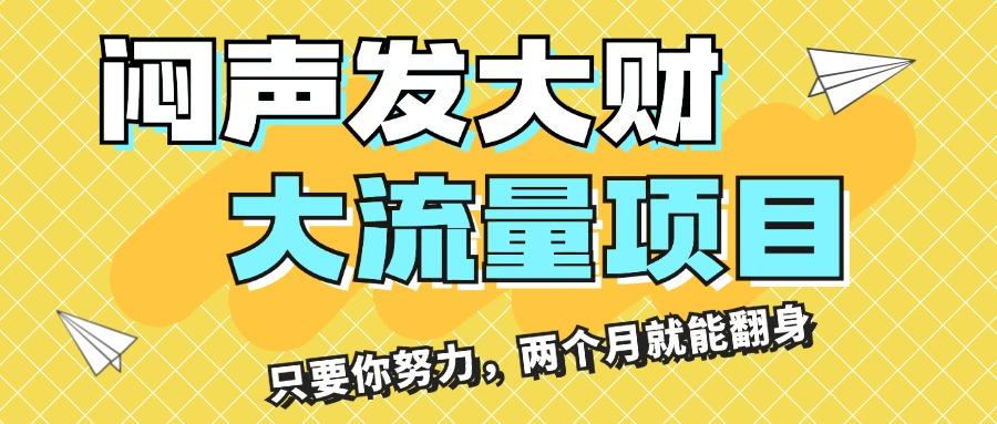 闷声发大财，大流量项目，月收益过3万，只要你努力，两个月就能翻身-云泽轻创网
