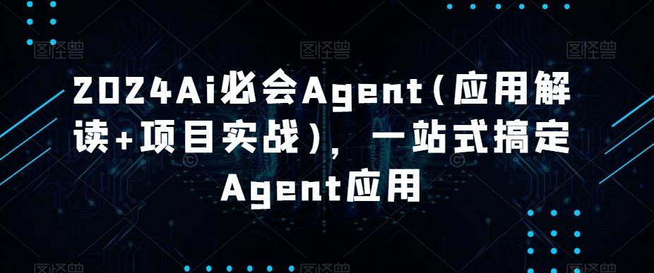 2024Ai必会Agent(应用解读+项目实战)，一站式搞定Agent应用-云泽轻创网