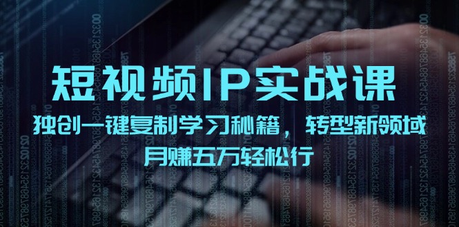 短视频IP实战课，独创一键复制学习秘籍，转战新领域，月赚五万轻松行-云泽轻创网