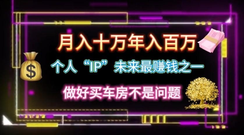 个人“ip”月入10w，年入100w-云泽轻创网
