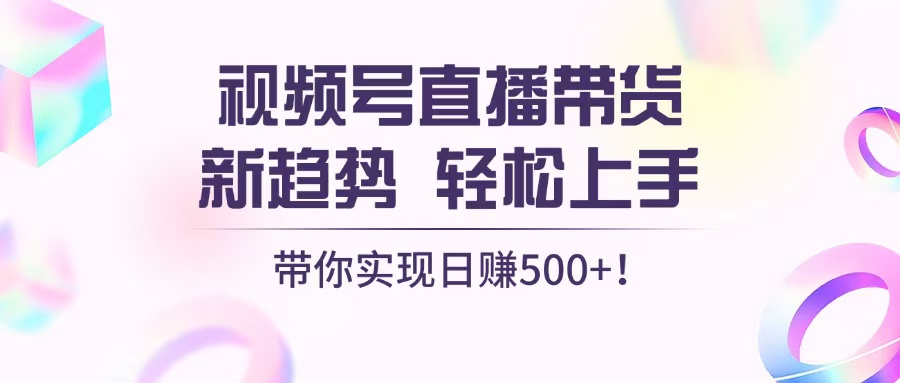 视频号直播带货新趋势，轻松上手，带你实现日赚500+-云泽轻创网