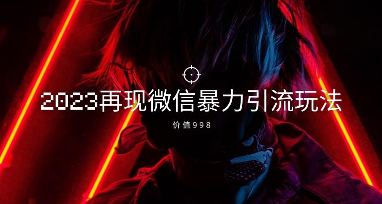 价值998元2023最新微信暴力引流玩法，日引流50-100+-云泽轻创网