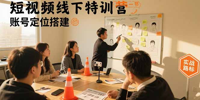 短视频线下特训营：账号定位搭建/口播号拍摄剪辑/直播间流量入口/变现实战-云泽轻创网