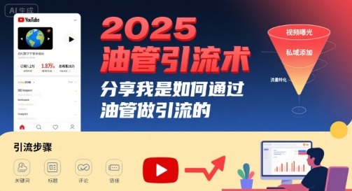 2025油管引流术，分享我是如何通过油管做引流的-云泽轻创网