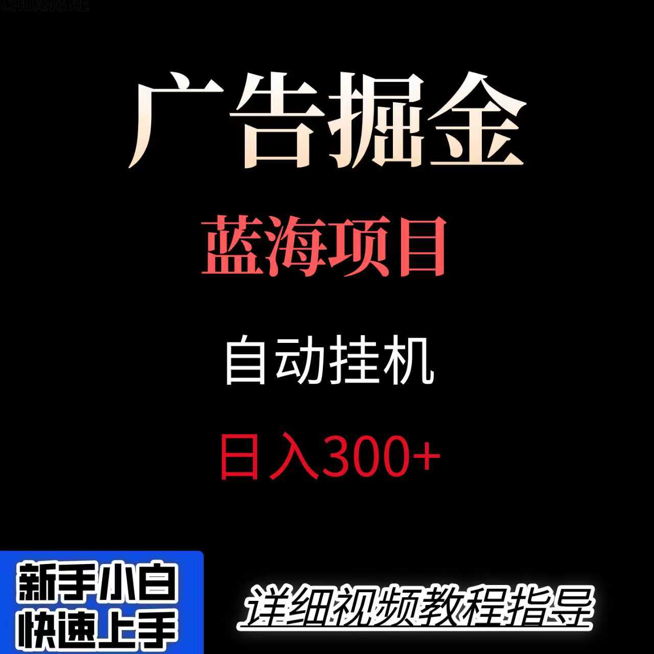 广告自动挂机掘金项目，小白轻松入手，迈出实现副业收入大于主业收入的一步-云泽轻创网