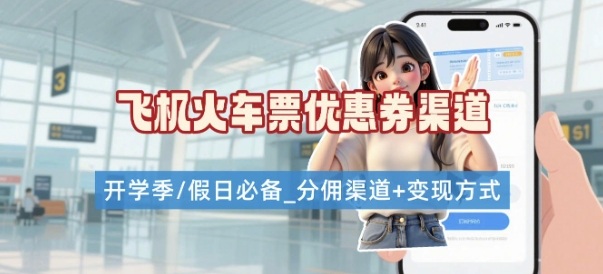 学生党必看！机票火车票优惠券申请渠道 + 项目打法，开学季节日速存-云泽轻创网