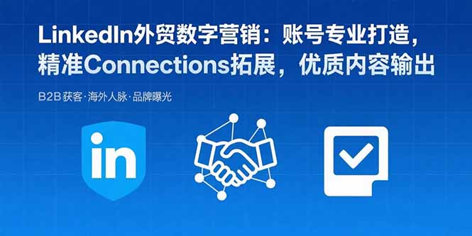 LinkedIn外贸数字营销：账号专业打造，精准Connections拓展，优质内容输出-云泽轻创网