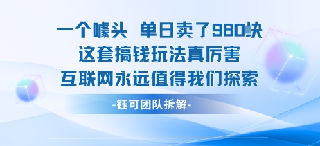 一个噱头单日卖了980米 这套搞钱玩法真厉害 互联网永远值得我们探索-云泽轻创网