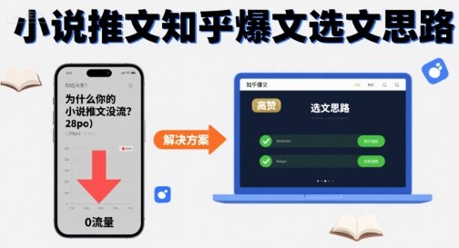 为什么你的小说推文没流量？小说推文知乎爆文选文思路-云泽轻创网