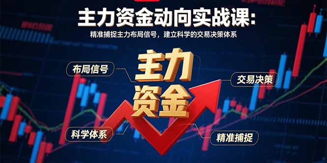主力资金动向实战课-8月：精准捕捉主力布局信号，建立科学的交易决策体系-云泽轻创网