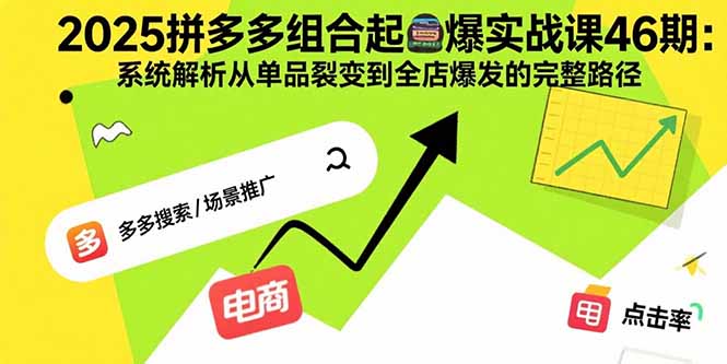 2025拼多多组合起爆实战课46期：系统解析从单品裂变到全店爆发的完整路径-云泽轻创网