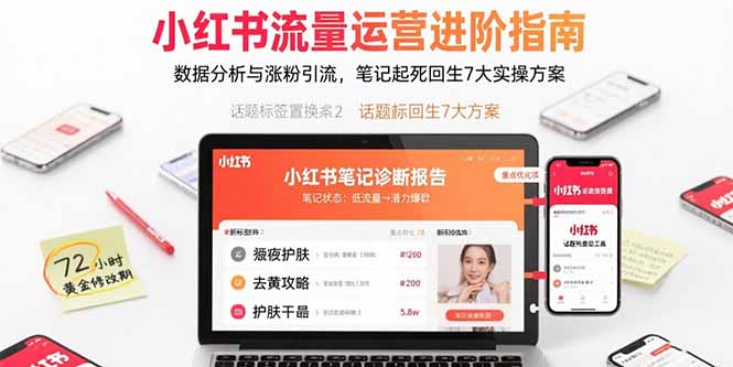 小红书流量运营进阶指南，数据分析与涨粉引流，笔记起死回生7大实操方案-云泽轻创网