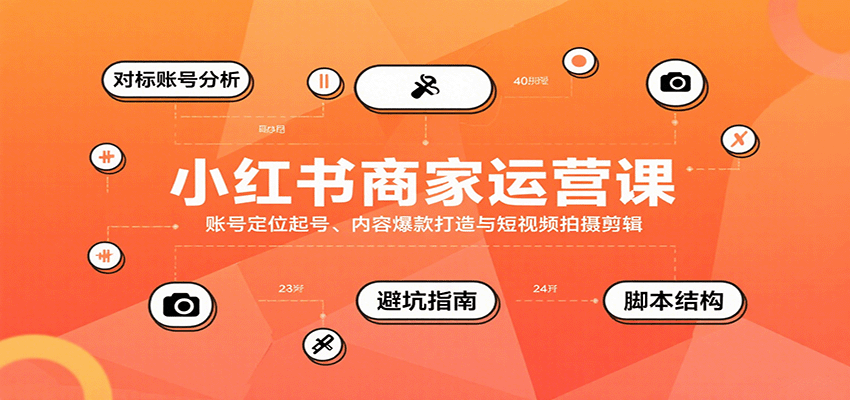 小红书商家运营课,账号定位起号、内容爆款打造与短视频拍摄剪辑-云泽轻创网