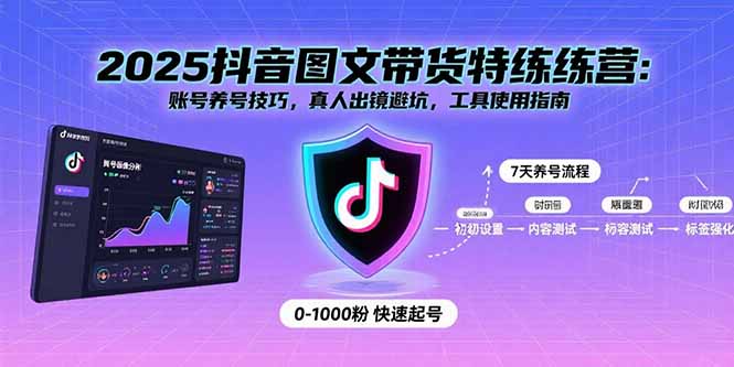2025抖音图文带货特练营：账号养号技巧，真人出镜避坑，工具使用指南-云泽轻创网
