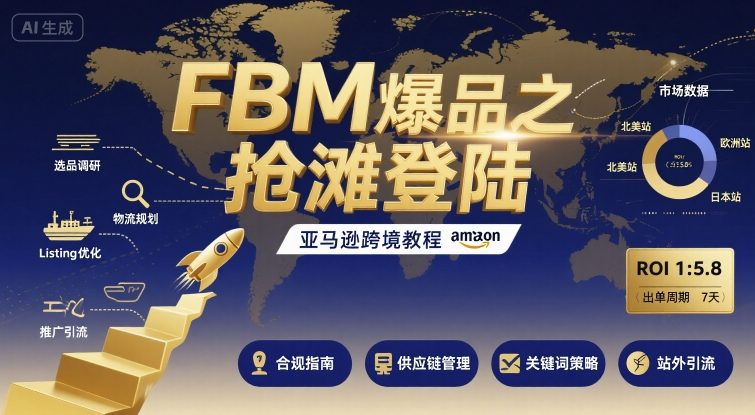 FBM爆品之抢滩登陆-亚马逊跨境教程-云泽轻创网