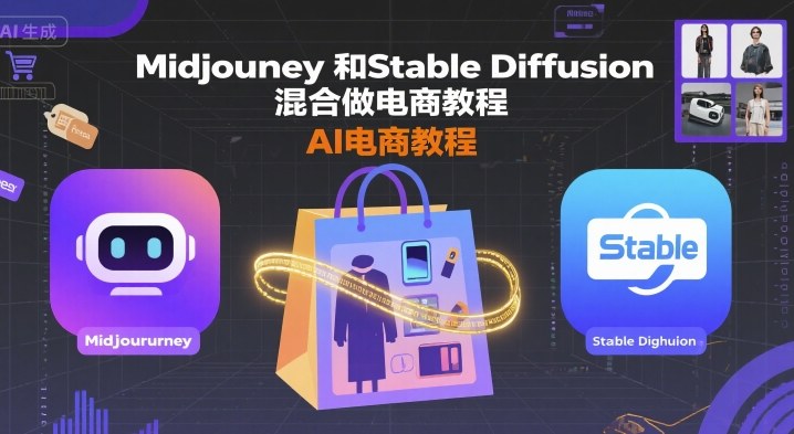 Midjourney和Stable Diffusion混合做电商教程-ai电商教程-云泽轻创网