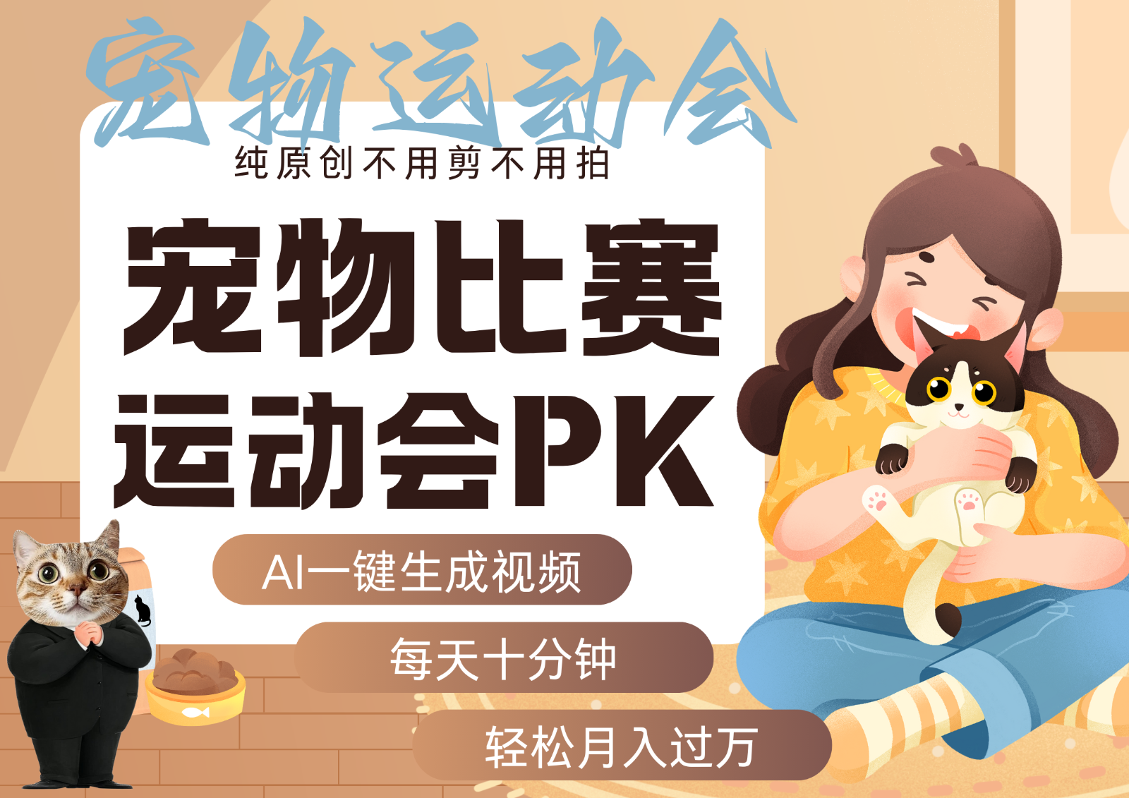 AI萌宠运动员跳水 射击 篮球 足球比赛 每天十分钟 附详细提示词文案库 代替做…-云泽轻创网