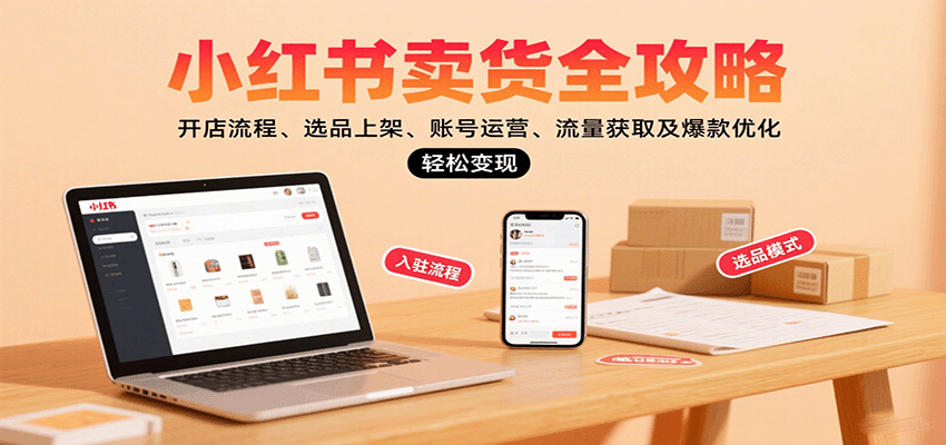 小红书卖货全攻略:开店流程、选品上架、账号运营、流量获取及爆款优化,轻松变现-云泽轻创网