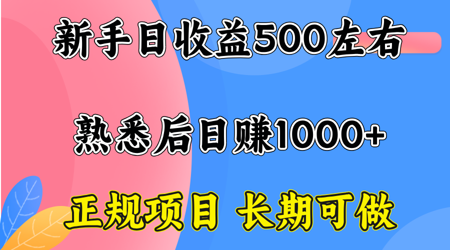 一台电脑，前期日收益300-500，熟练后日入1000左右-云泽轻创网