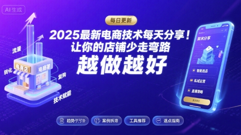 2025最新电商技术每天分享，让你的店铺少走弯路，越做越好(更新9月)-云泽轻创网