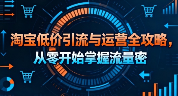 淘宝低价引流与运营全攻略，从零开始掌握流量密码-云泽轻创网