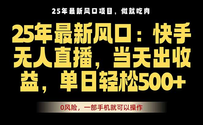 25年最新无人直播玩法，当天秒出单，一部手机就可操作-云泽轻创网