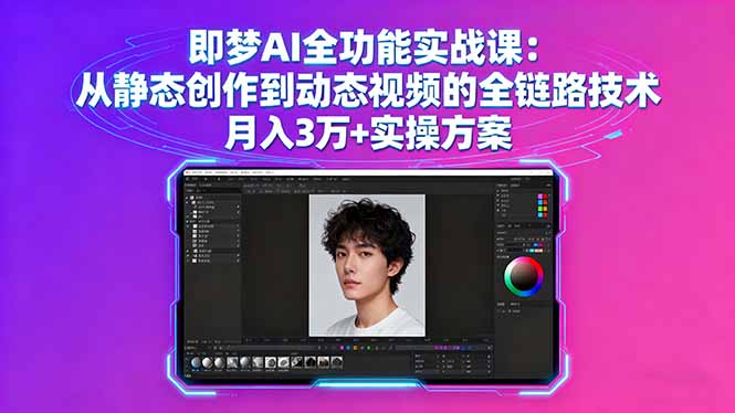 即梦AI全功能实战课：从静态创作到动态视频的全链路技术 月入3万+实操方案-云泽轻创网