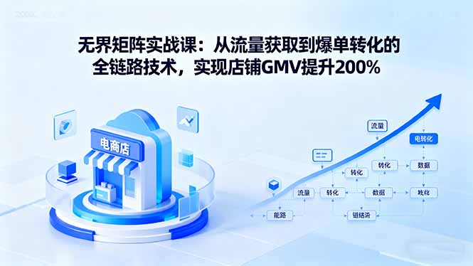 无界矩阵实战课：从流量获取到爆单转化的全链路技术，实现店铺GMV提升200%-云泽轻创网