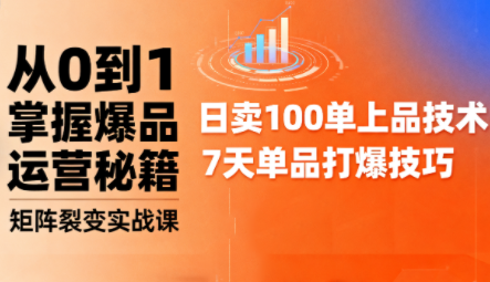 抖音小店爆品打造与矩阵裂变实战课-云泽轻创网