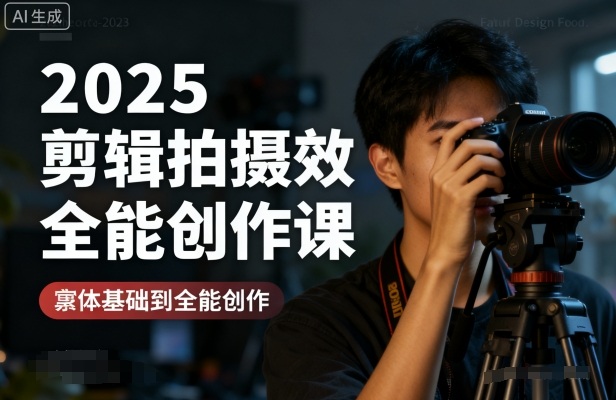 2025剪辑拍摄特效全能创作课，零基础到全能创作-云泽轻创网