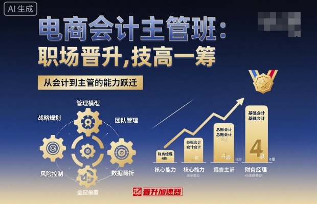 电商会计主管班，职场晋升，技高一筹-云泽轻创网